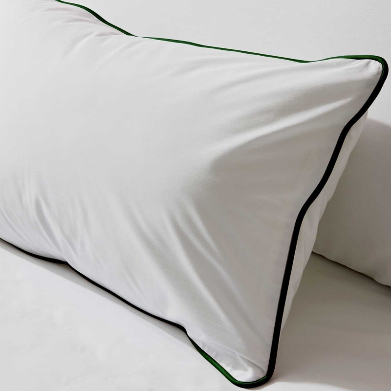 Piping - percale double bed sheet set by Corredo Italiano®