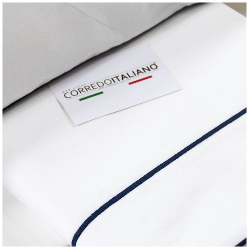 Piping - percale double bed sheet set...