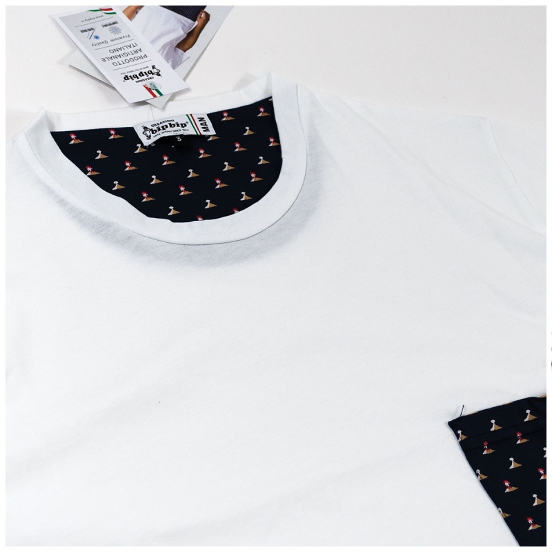 Men’s short crew-neck pajama set with...