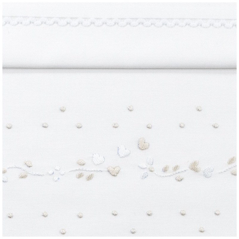 Lenzuolino ricamato a mano culla carrozzina LC45348PA