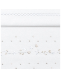 Lenzuolino ricamato a mano culla carrozzina LC45348PA