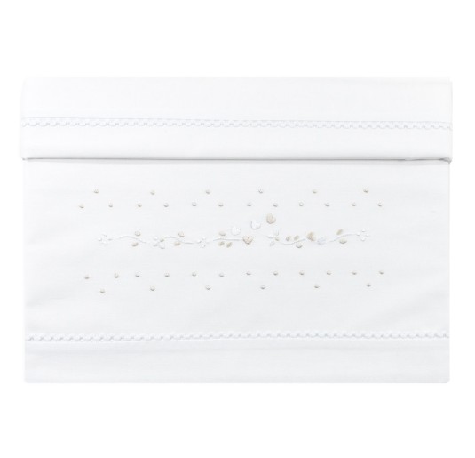 Lenzuolino ricamato a mano culla carrozzina - Corredoitaliano® 2