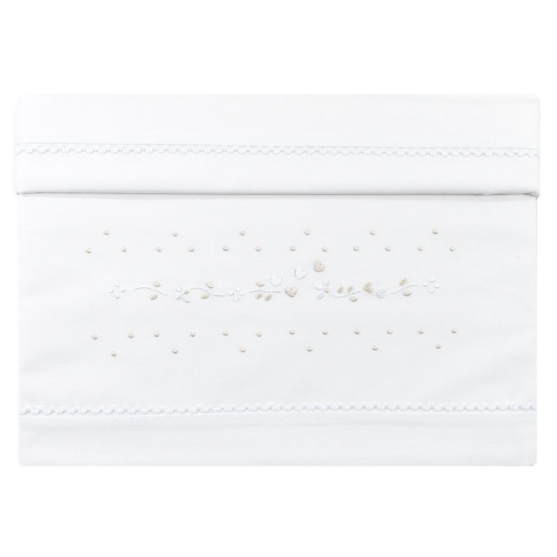 Cradle sheet set embroidered by hand LC45348PA