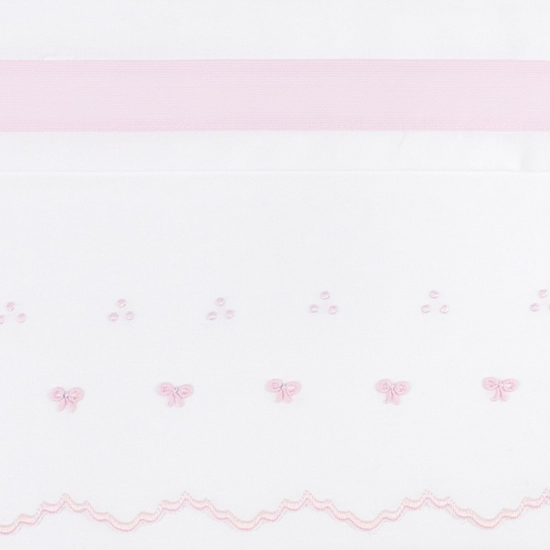 Cradle sheet set embroidered by hand LC45336RR Cradle sheet set embroidered by hand LC45336RR