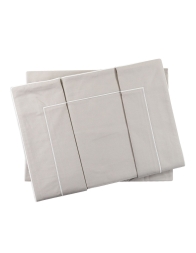 Piping - percale double bed sheet set by Corredo Italiano®