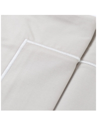 Piping - percale double bed sheet set by Corredo Italiano®