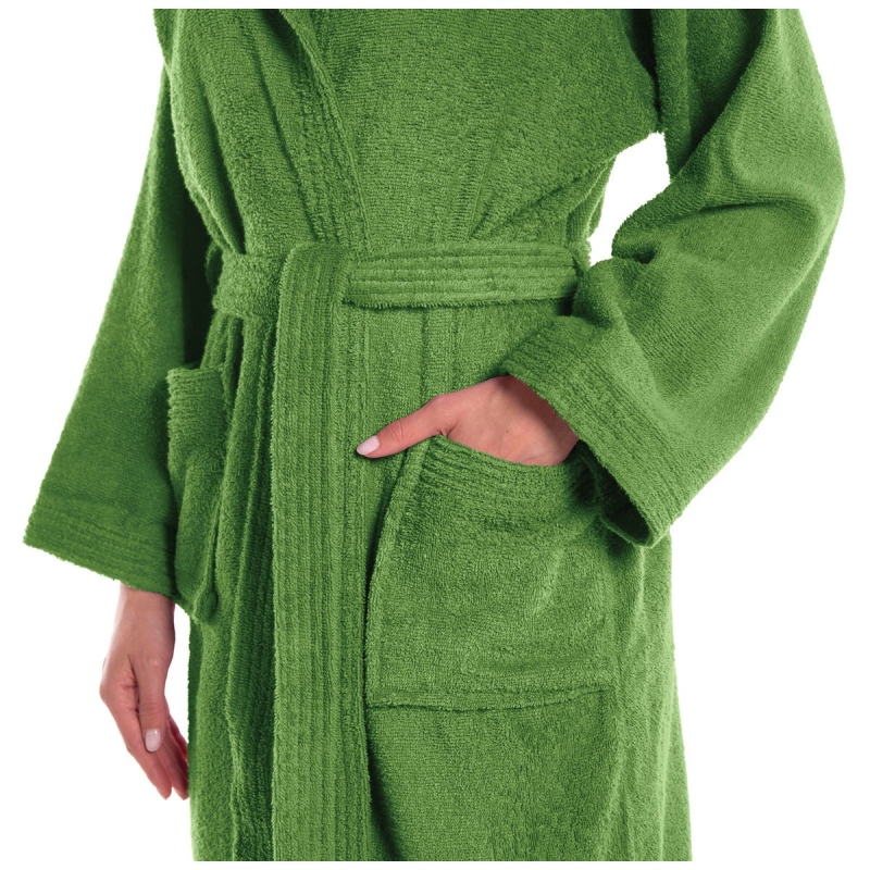 Minorca - Accappatoio Spugna con cappuccio Caleffi - Verde