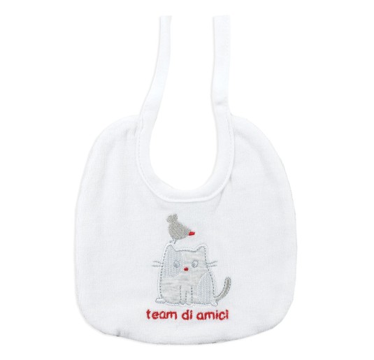 Bavaglino in ciniglia ricamato Ellepi AD9673A 2