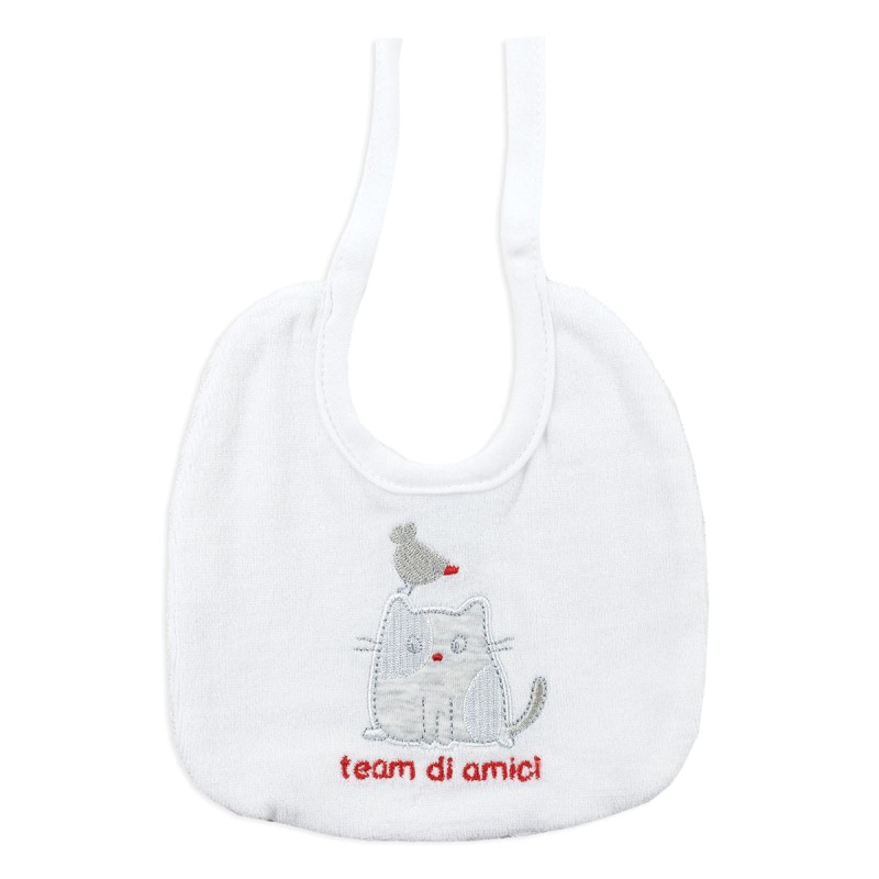 Bib in chenille embroidered AD9673A