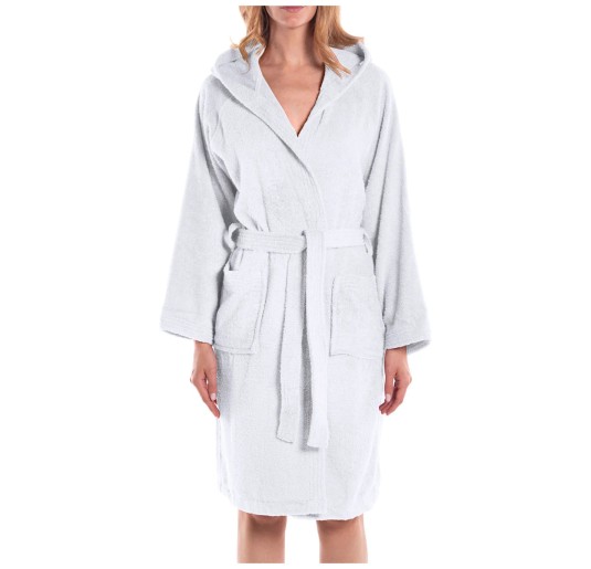 Minorca - bathrobe with hood and side pockets by Caleffi 2