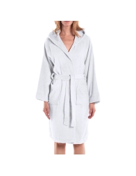 Minorca - Accappatoio Spugna con cappuccio Caleffi - Bianco