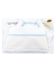 Set lenzuola culletta carrozzina con tela aida ricamabile CI44861 - Cielo