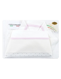 Set lenzuola culletta carrozzina con tela aida ricamabile CI44861 - Glicine