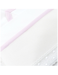 Set lenzuola culletta carrozzina con tela aida ricamabile CI44681