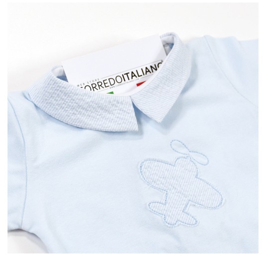 Tutina in cotone jersey con colletto by Coccode' C61003CL 2