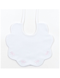 Embroidered bib in pure cotton by Corredo Italiano CI00192RR