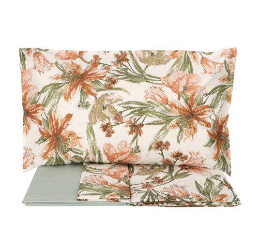 Margot - percale cottone double size bed Gabel sheet set 2