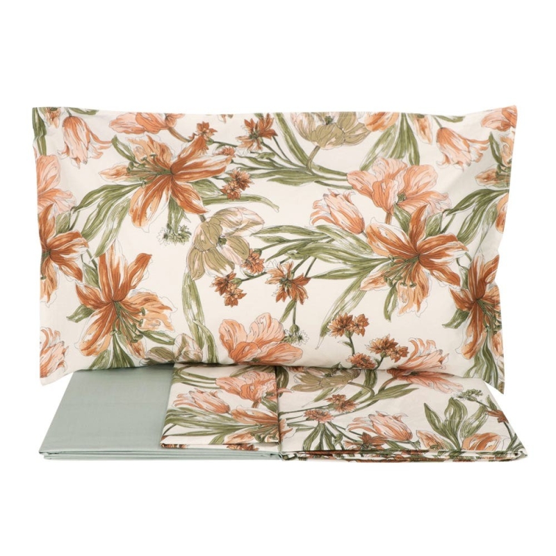 Margot - set lenzuola percalle Gabel matrimoniale - Deco