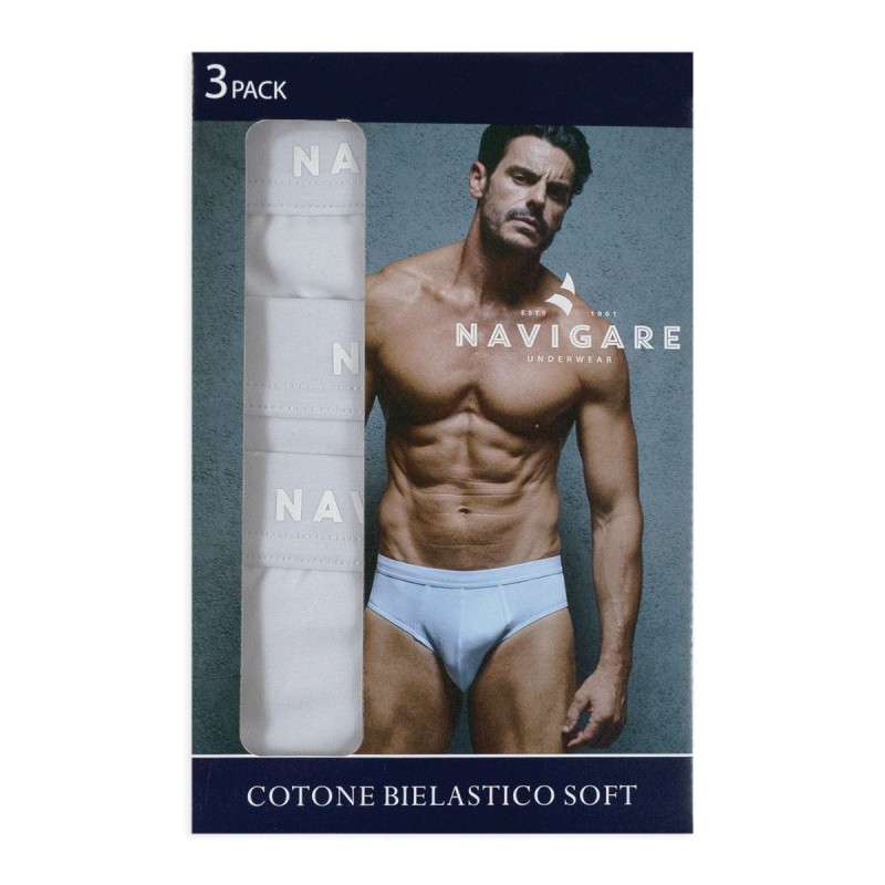 3-pack briefs stretch cotton jersey by Navigare 100T