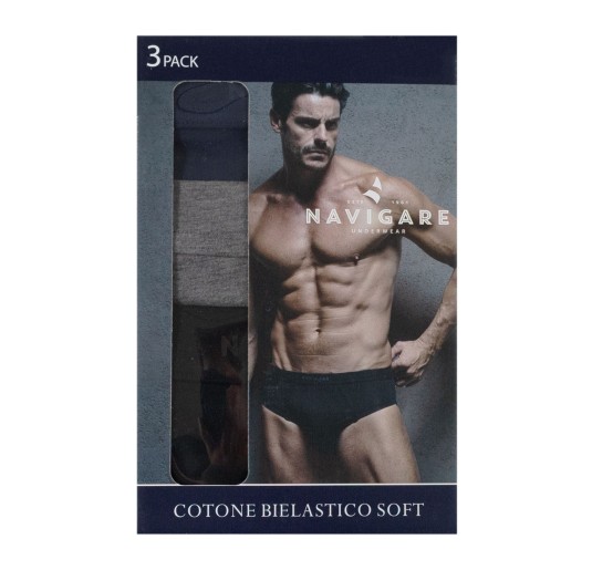 Set di 3 slip uomo Navigare in cotone bielastico 100T 2