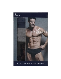3-pack briefs stretch cotton jersey by Navigare 100T