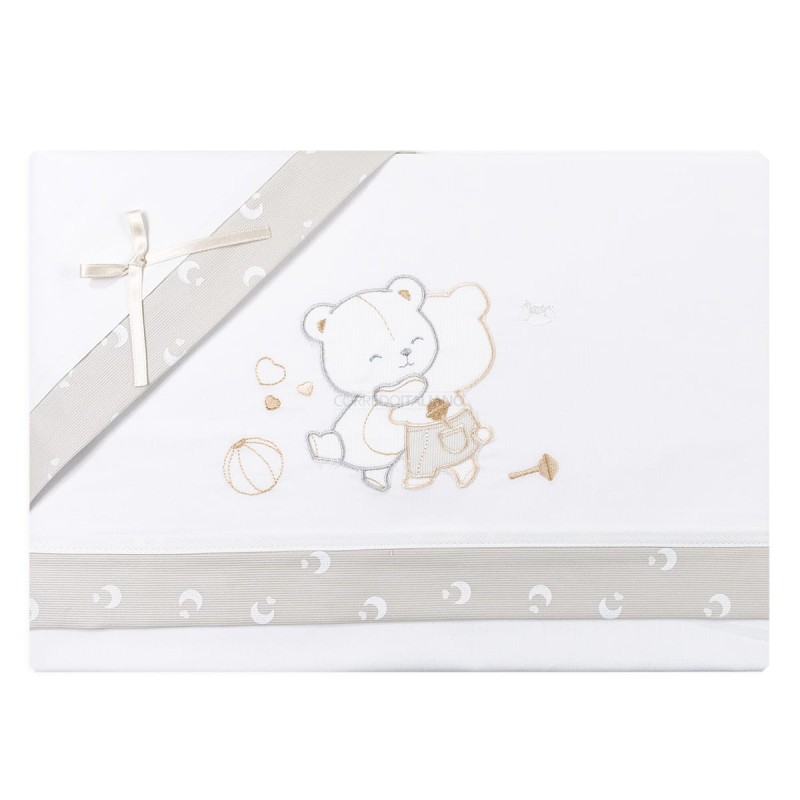 Cot Crib cotton sheet set Mio Piccolo LL417