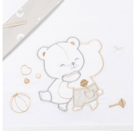 Cot Crib cotton sheet set Mio Piccolo LL417 2