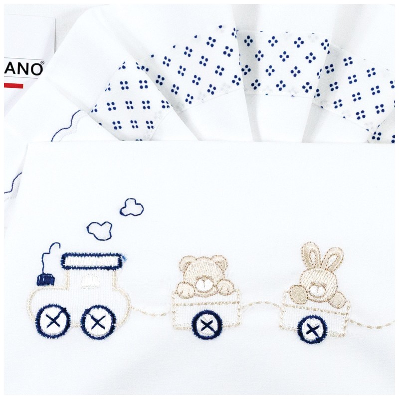 Little Train - Cradle Pram sheet set... Little Train - Cradle Pram sheet set...