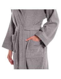 Minorca - bathrobe with hood and side pockets by Caleffi