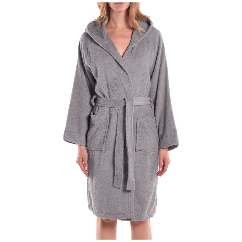Minorca - bathrobe with hood and side pockets by Caleffi