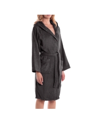 Minorca - Accappatoio Spugna con cappuccio Caleffi - Antracite