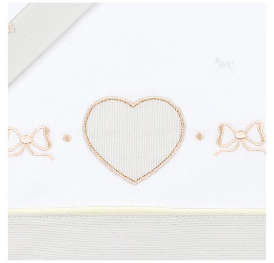 Little Heart - Cot crib sheet set Mio Piccolo LL14429 2
