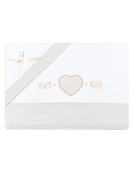 Little Heart - Cot crib sheet set Mio Piccolo LL14429