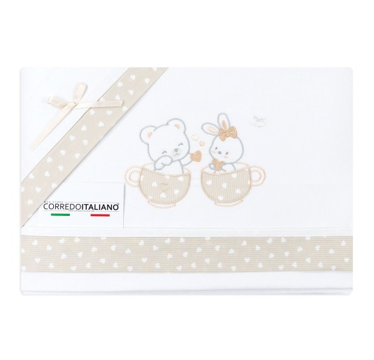Cot crib sheet set Mio Piccolo LL14373 2