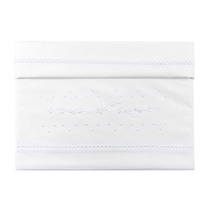 Lenzuolino ricamato a mano culla...