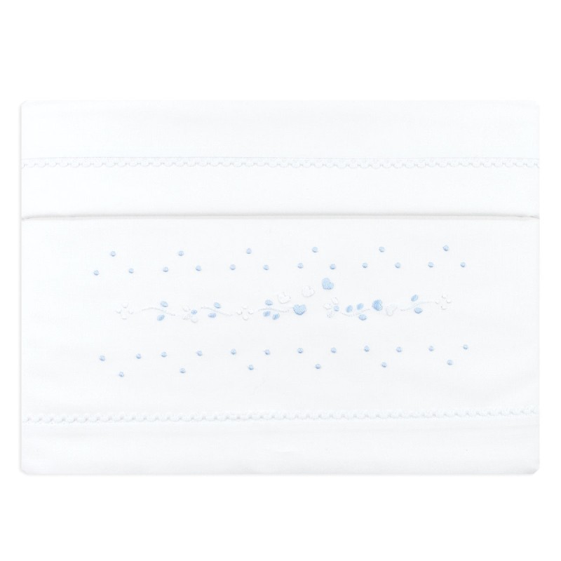 Cot Crib sheet set embroidered by... Cot Crib sheet set embroidered by...