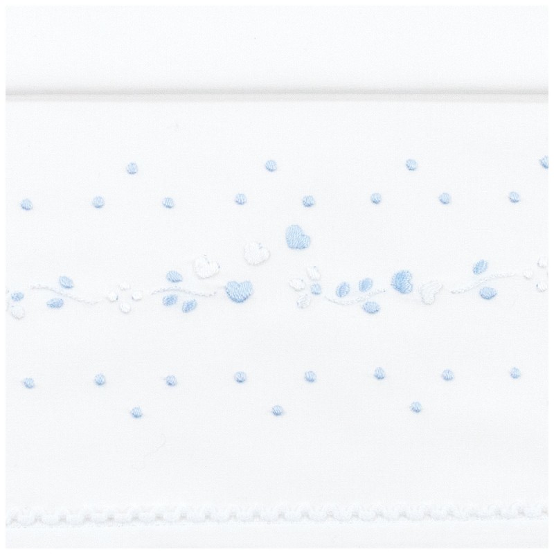 Cot Crib sheet set embroidered by... Cot Crib sheet set embroidered by...