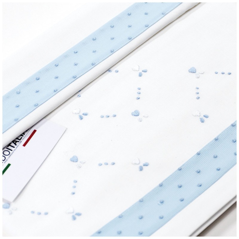 Cradle pram sheet set embroidered by hand LC45329AZ
