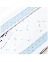 Cradle pram sheet set embroidered by hand LC45329AZ