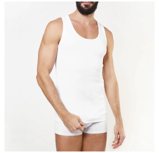 Set of 3 Wide Strap Tank Tops in Bi-Stretch Ribbed Fabric by Nottingham – Model VL1600 2