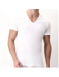 3-Pack of Active V-neck deep t-shirt filoscozia by Perofil - White