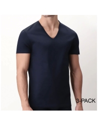 3-Pack of Active V-neck deep t-shirt filoscozia by Perofil - Blue