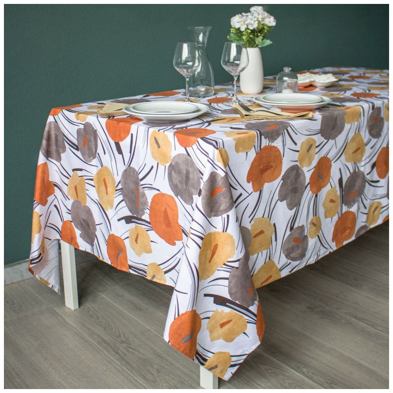 Anthurium - Tablecloth with cotton napkins by Corredo Italiano®