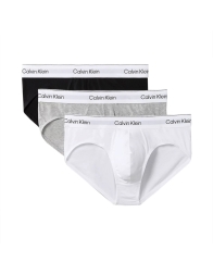 Set of 3 Men's Calvin Klein Briefs in Stretch Cotton with LOGO Waistband U2661G