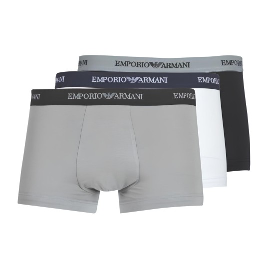 Set of 3 Men's Emporio Armani Trunks in Stretch Cotton...