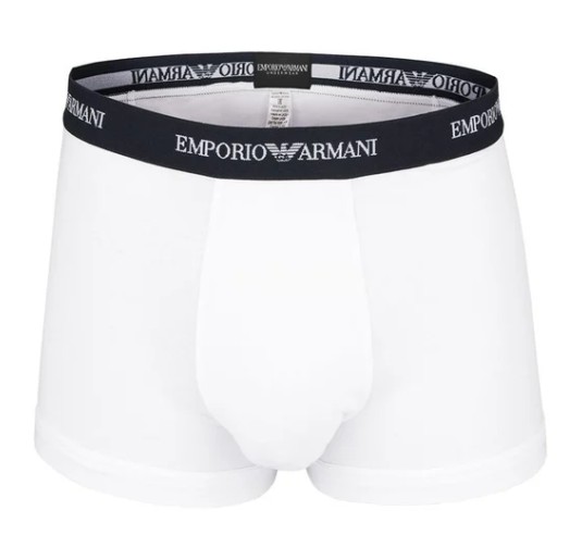 Set of 3 Men's Emporio Armani Trunks in Stretch Cotton... 2