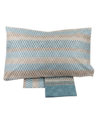 Monza - Set Lenzuola Cotoneria Italiana 1 posto - TURCHESE