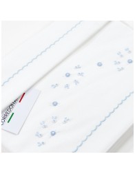 Set lenzuolino ricamato a mano culla carrozzina LC45172AZ