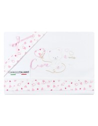 Cradle Pram sheet set by Mio Piccolo LC13503 - PINK