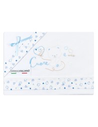 Cradle Pram sheet set by Mio Piccolo LC13503 - SKY